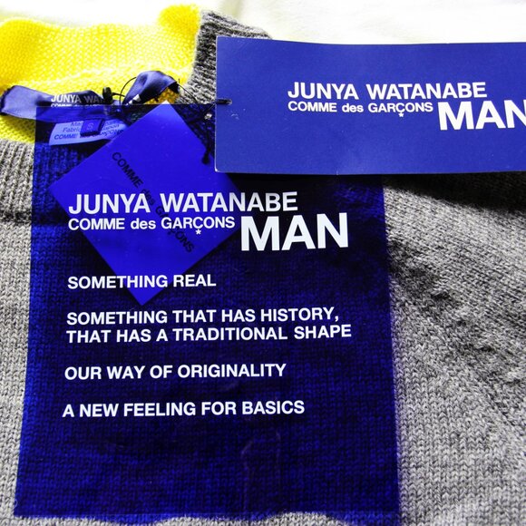 BNWT AW18 JUNYA WATANABE TWO TONE FLORESCENT SWEATER S - Picture 9 of 13